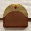 Brass Pouch with Carnelian Stone